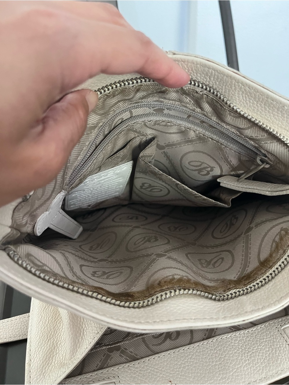 Brighton Cream Crossbody Bag with Decorative Medallion - Picture 5 of 6